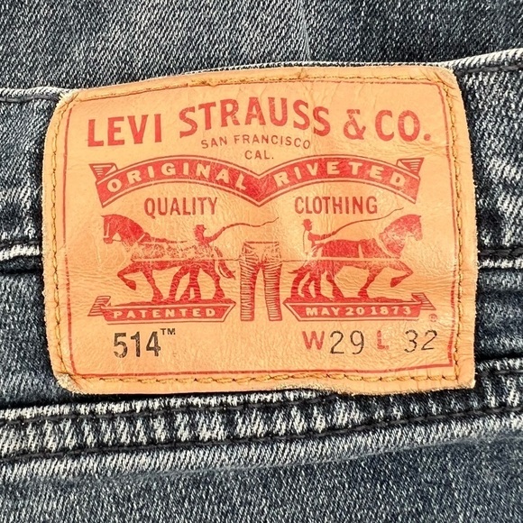 Levi's 514 Straight Fit Denim Jeans Size 29 x 32 Men's - Picture 2 of 7